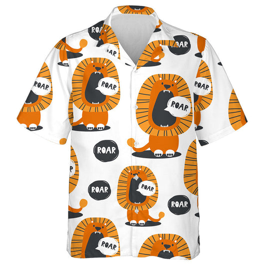 Muzzle Of Cute Lions To Yawn Hawaiian Shirt,,Hawaiian Shirt Gift, Christmas Gift