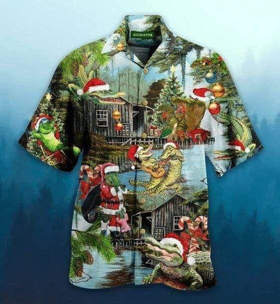 Hawaiian Shirt See You Later Alligator Merry Christmas, Hawaiian Shirt Gift, Christmas Gift