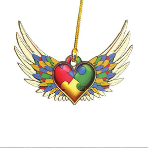 Autism Awareness The Wings Ornament, Christmas Ornament Gift, Christmas Gift, Christmas Decoration