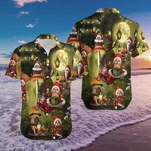 The Gift Of The Gnome Christmas Vintage Style Design Hawaiian Shirt, Christmas Gift