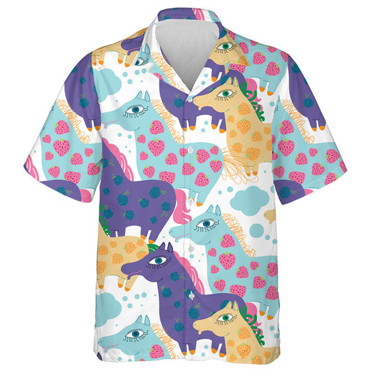 Toy Horse With Raspberries And Strawberries Hawaiian Shirt,Hawaiian Shirt Gift, Christmas Gift