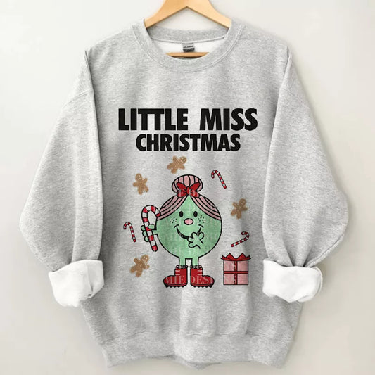 Little Miss Christmas Sweatshirt, Christmas Shirt, Christmas Sweatshirt Cute, Christmas Winter Sweatshirt