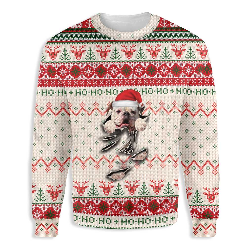 American Bulldog Scratch Geansaí Nollag Gránna, Geansaí Gránna Nollag, Bronntanas Nollag,Bronntanas Nollag 2022