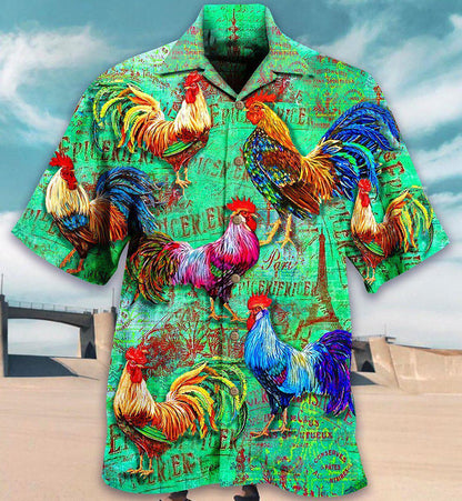 Chicken Love Green - Hawaiian Shirt_Hawaiian Shirt Gift, Christmas Gift
