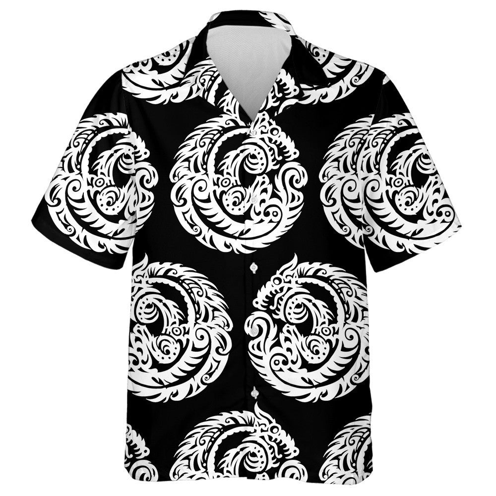 Figure Of A Wolf Amulet Hand Drawn Hawaiian Shirt, Hawaiian Shirt Gift, Christmas Gift