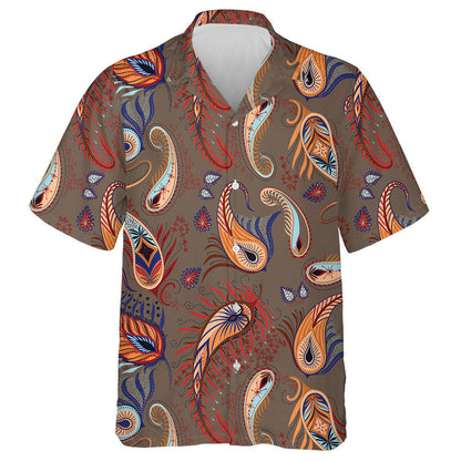 Léaráid Álainn Paisley Brainsí Bláthanna Beaga Patrún Ealaíne Léine Haváís, Bronntanas Léine Haváís, Bronntanas Nollag