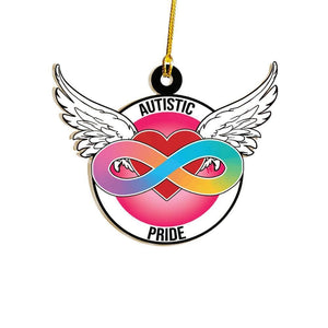 Autistic Pride The Wings Ornament, Christmas Ornament Gift, Christmas Gift, Christmas Decoration