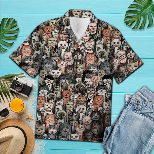 Lovely Abundant Cats My Best Friend Hawaiian Shirt, Hawaiian Shirt Gift, Christmas Gift
