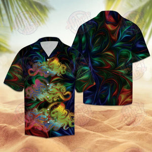 Colorful Octopus Pattern Illusion Style Hawaiian Shirt, Hawaiian For Gift