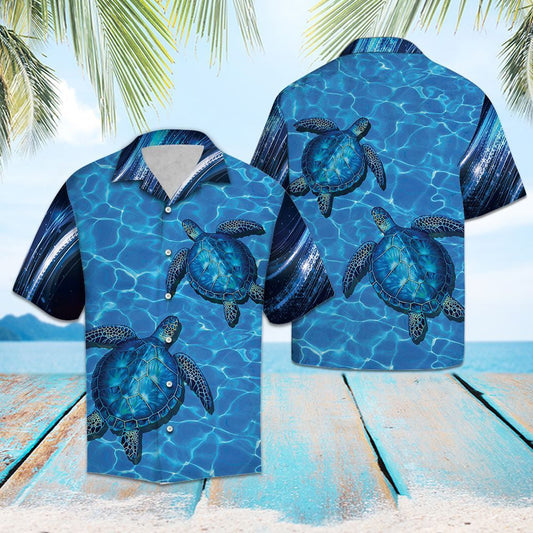 Soul Blue Ocean With Sea Turtle Hawaiian Shirt,Hawaiian Shirt Gift, Christmas Gift