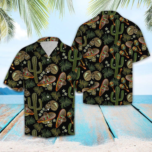 Aloha Shirt Skull Love Cactus Aloha Shirt Haváís Aloha Shirt Shorts Haváís Beach Short Muinchille, Léine Haváís, Bronntanas Nollag