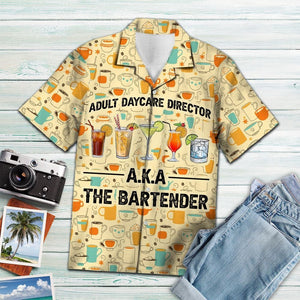 Bartender With Cool Drink Fruits Hawaiian Shirt, Hawaiian For Gift