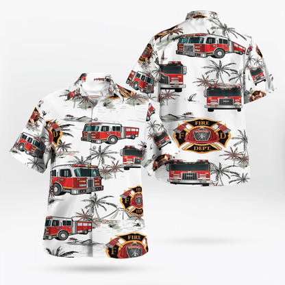 Truck Comhraiceoir Dóiteáin Léine Trá Haváíais_ Bronntanas Léine Haváíais, Bronntanas Nollag