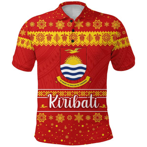 (Custom Personalised) Kiribati Christmas Polo Shirt Simple Style, Hawaiian Shirt Gift, Christmas Gift