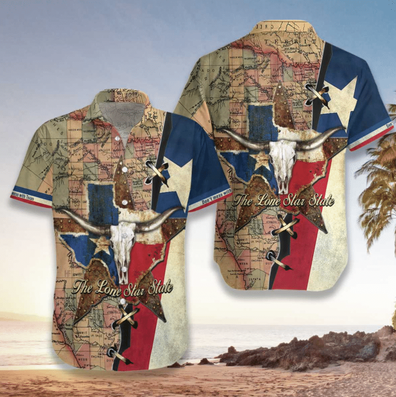 Colorful Texas Peace Crazy Background Design Hawaiian Shirt,Hawaiian Shirt Gift, Christmas Gift