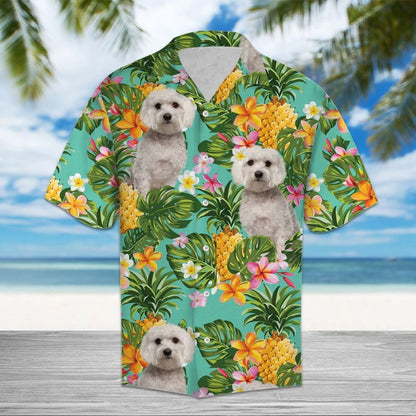 Nice Maltese With Pineapples Design Hawaiian Shirt,Hawaiian Shirt Gift, Christmas Gift