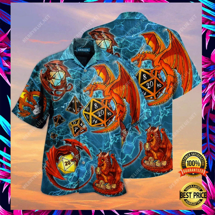 Dragon Dice Hawaiian Shirt_Hawaiian Shirt Gift, Christmas Gift