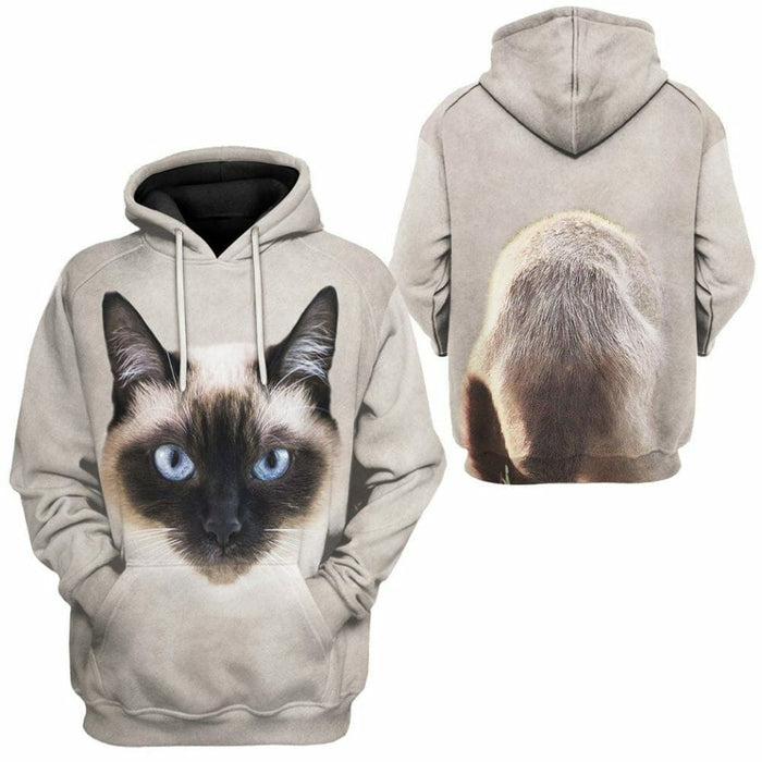 3D Siamese Cat Tshirt Hoodie Apparel