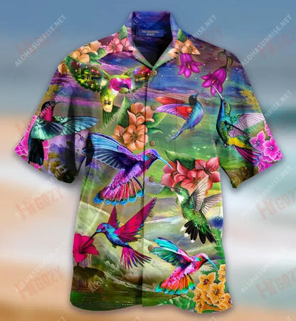 Life Is Better With A Hummingbird Unisex Short Sleeve Shirt Summer Hawaiian T Shirts Tactical Hawaiian Shirt Hawaiian Shirts For Men, Hawaiian Shirt Gift, Christmas Gift