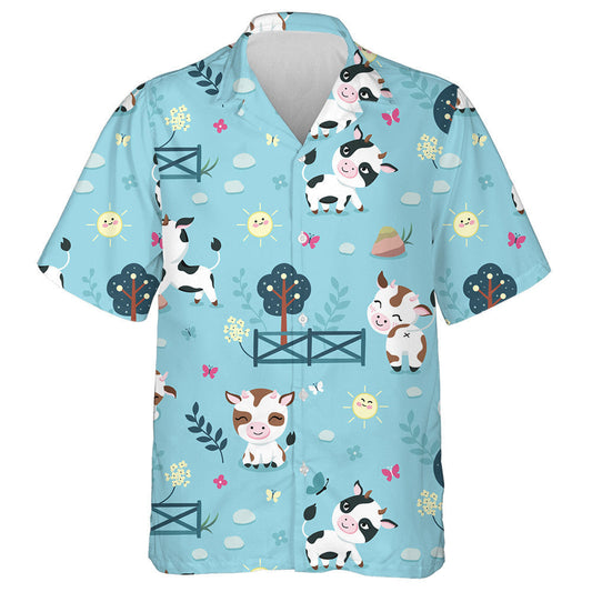 Is breá liom Bainne Gleoite Bó Cartún Stíl Doodle Léine Haváís, Bronntanas Léine Haváís, Bronntanas Nollag