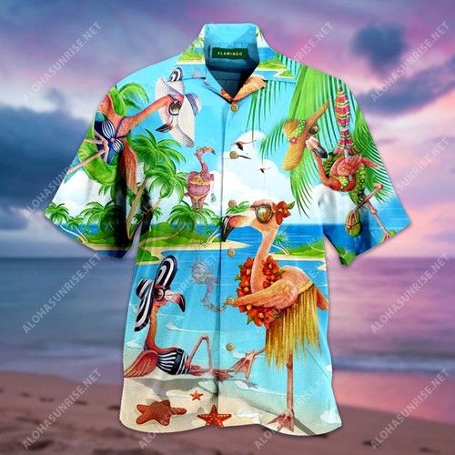 Amazing Flamingo Unisex Hawaiian Shirt, Hawaiian Shirt Gift, Christmas Gift