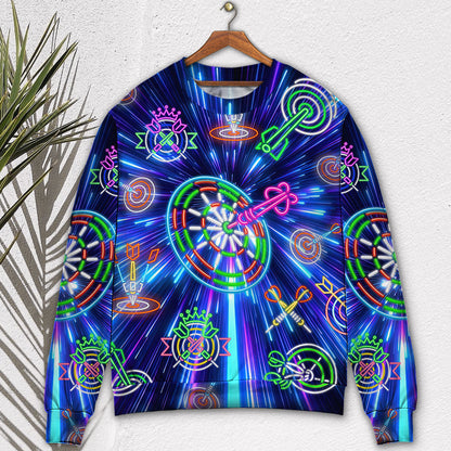 Dart Neon Light Sign Awesome Ugly Christmas Sweater, Christmas Gift, Gift Christmas 2024