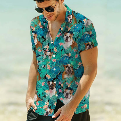 Bronntanais Saoire Léine Haváís Bulldog Greannmhar Caillte i Jungle Trópaiceach, Bronntanas Léine Haváís, Bronntanas Nollag