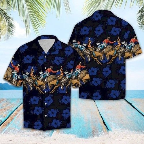 Cowboy On Vacation Hawaiian Shirt Summer, Hwaiian For Gift