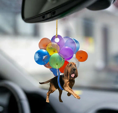 Bloodhound Fly with Bubbles 2 sides Ornament, Christmas Ornament Gift, Christmas Gift, Christmas Decoration