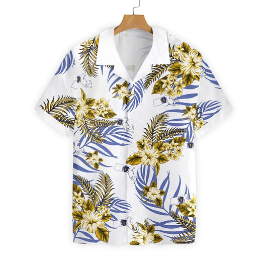 Massachusetts Proud On White Background Pattern Hawaiian Shirt,Hawaiian Shirt Gift, Christmas Gift