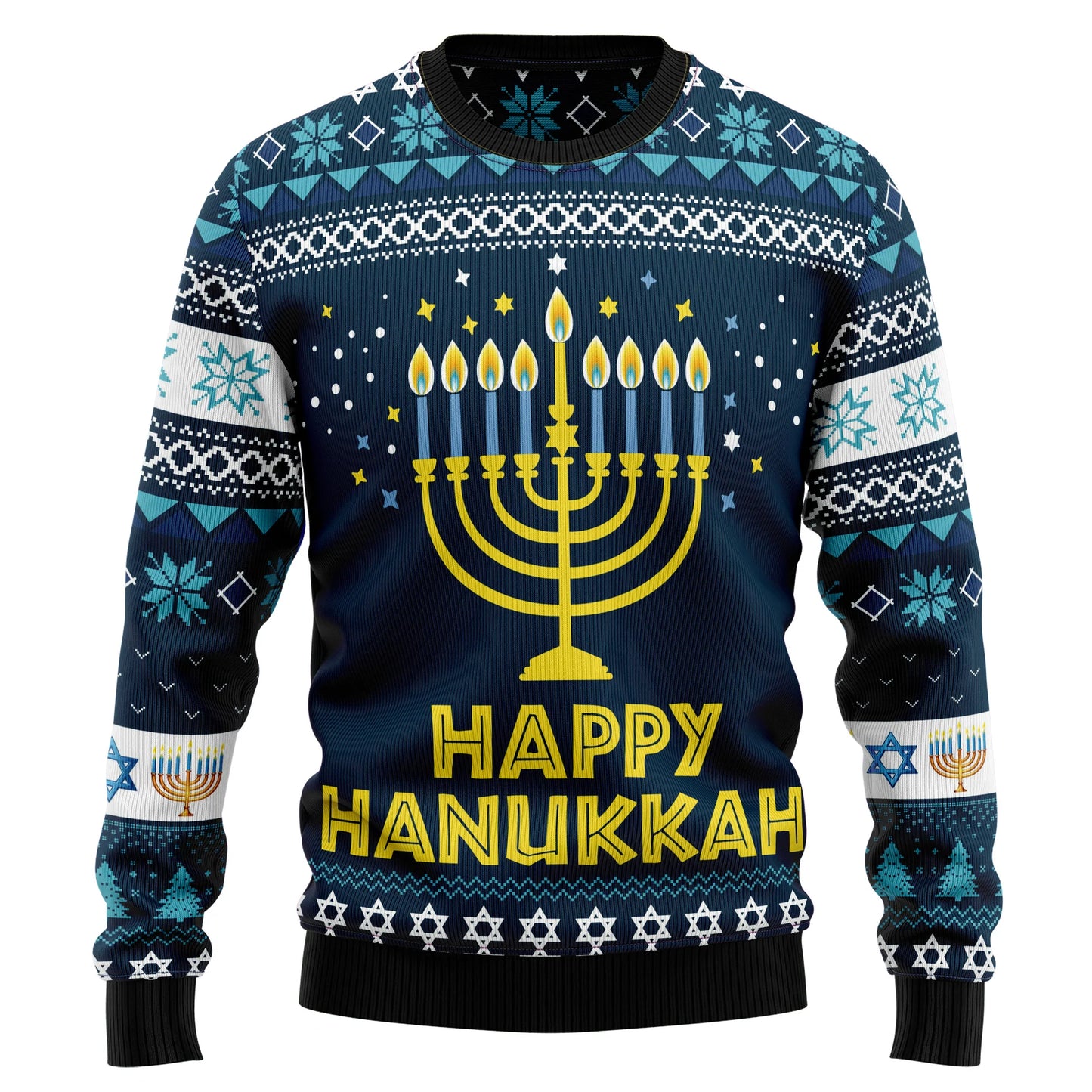 Happy Hanukka Ugly Christmas Sweater,Christmas Ugly Sweater,Christmas Gift,Gift Christmas 2024