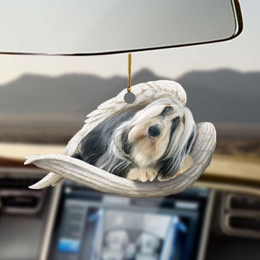 Bearded Collie Sleeping Angel Bearded Collie Lovers Dog Moms Ornament,  Christmas Gift,Christmas Decoration