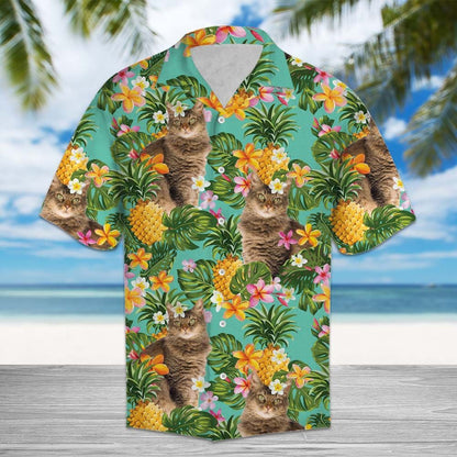 Tropical Pineapple Laperm Outstanding Design Hawaiian Shirt,Hawaiian Shirt Gift, Christmas Gift
