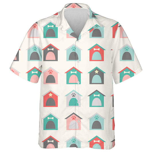 Retro Colors Dog Home Background With Love Hawaiian Shirt, Hawaiian Shirt Gift, Christmas Gift