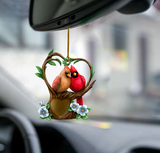 Is breá le lánúin Cairdinéalacha ornáid éin lovers Cairdinéal, Ornáid Nollag Shona, Bronntanas Nollag, Maisiú na Nollag