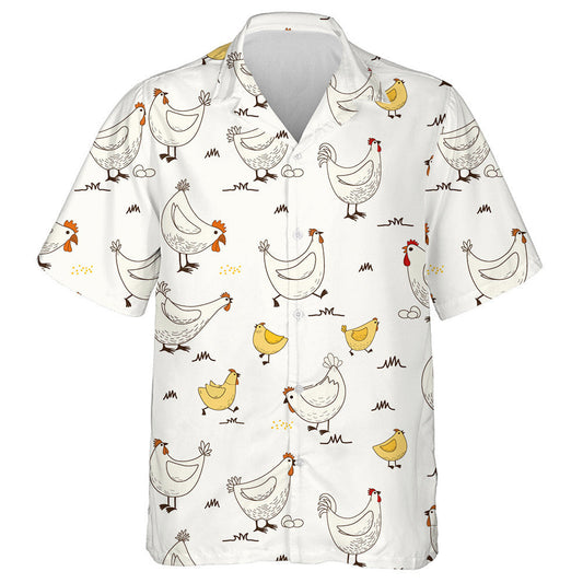 Cearc Greannmhar Agus Sicín Beag Gleoite Le Léine Haváí Uibheacha, Bronntanas Léine Haváís, Bronntanas Nollag