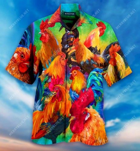 Corlorful Roosters Hawaiian Shirt, Hwaiian For Gift