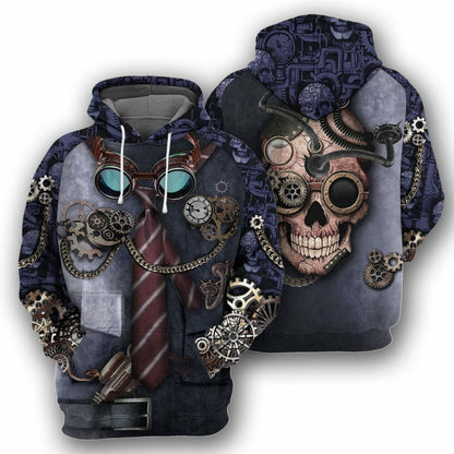 Steampunk - Éadaí Cochaillín Léine Clóbhuailte 3D ar Thar Leat