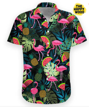 Flamingo 3D Hawaiian Hawaii Shirt_ Hawaiian Shirt Gift, Christmas Gift