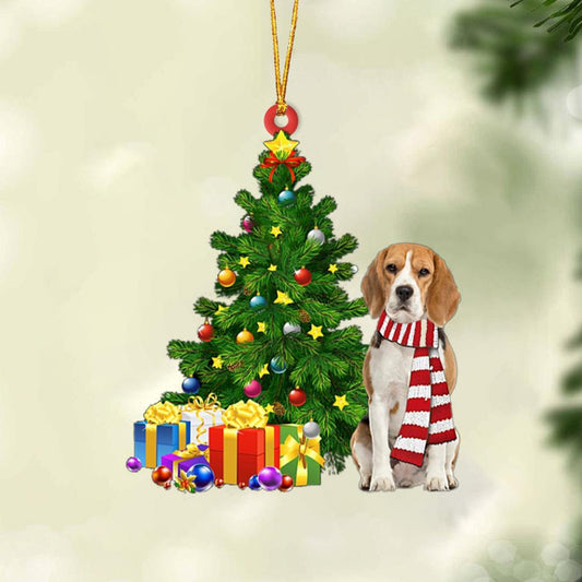 Beagle-Christmas Star Hanging Christmas Plastic Hanging Ornament, Christmas Ornament Gift, Christmas Gift, Christmas Decoration