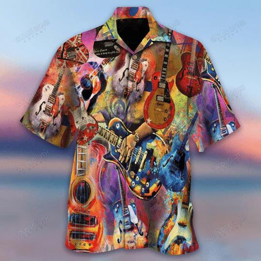 Melodies Of Time Guitar Gift For Guitarist Hawaiian Shirt, Hawaiian Shirt Gift, Christmas Gift