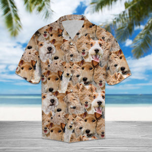 Wire Fox Terrier My Best Friend Design Hawaiian Shirt, Hawaiian Shirt Gift, Christmas Gift