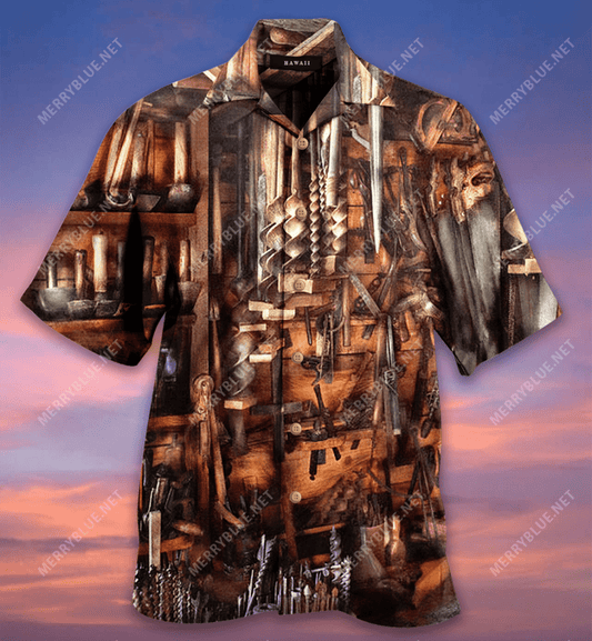 Carpenter That'S A Lot Of Tools Unisex Hawaiian Aloha Shirt Hawaiian Shorts Beach Short Sleeve_Hawaiian Shirt Gift, Christmas Gift