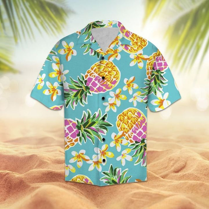 Amazing Pineapple Hawaiian Shirt Summer Button Up Shirt For Men Hawaiian Summer Trends Shirt, Hawaiian Shirt Gift, Christmas Gift