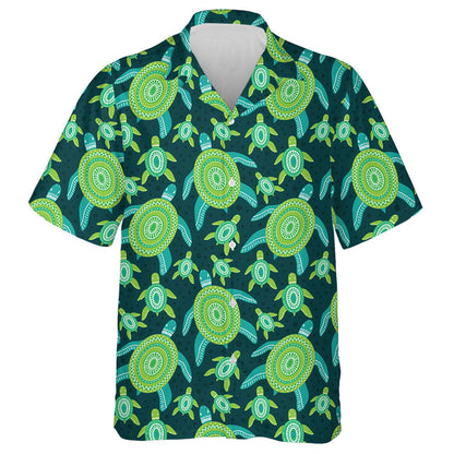 Ornáid Glas Turtar Reiptílí Farraige Léiriú Ainmhithe Léine Haváís, Bronntanas Léine haváíais, Bronntanas Nollag