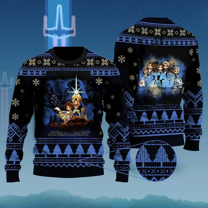 Cartoon Star Wars Characters Ugly Christmas Sweater,Christmas Gift,Gift Christmas 2022