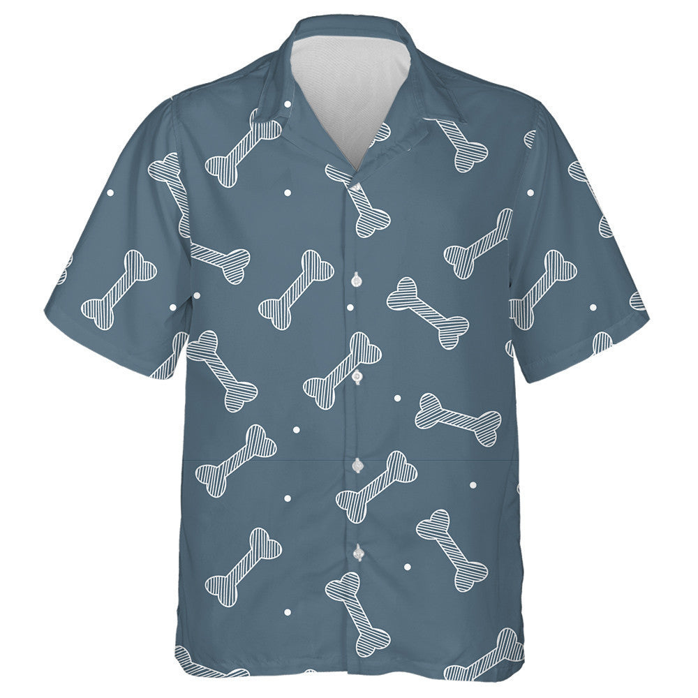 Colorful Dog Bone On Grey Background Hawaiian Shirt, Hawaiian For Gift
