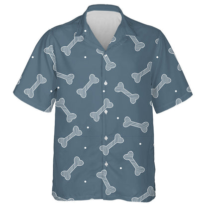 Colorful Dog Bone On Grey Background Hawaiian Shirt, Hawaiian For Gift