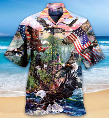 Eagle Spirit Of America 3D Ar Chách Léine Clóbhuailte Haváís, Bronntanas Léine Haváíais, Bronntanas Nollag