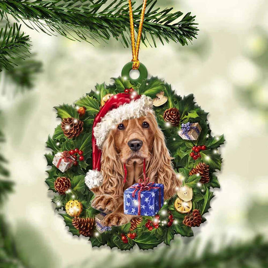 Cocker Spaniel and Christmas gift for her gift for him gift for Cocker Spaniel lover ornament, Christmas Ornament, Christmas Gift, Christmas Decoration